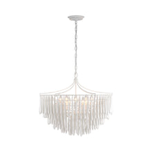 Load image into Gallery viewer, Vacarro LED Chandelier in Plaster White (Medium).
