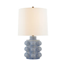 Load image into Gallery viewer, Vedra Table Lamp in Polar Blue Crackle.
