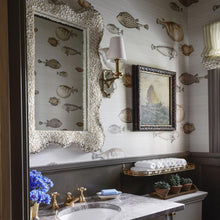Load image into Gallery viewer, Verona Mirrored Wall Light in bathroom.
