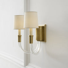 Load image into Gallery viewer, Vivian Double Wall Light in Detail.
