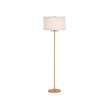 Load image into Gallery viewer, Walker Floor Lamp in Gild/Cream Linen.
