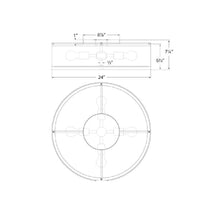 Load image into Gallery viewer, Walker Flush Mount Ceiling Light - line drawing.
