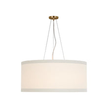 Load image into Gallery viewer, Walker LED Pendant Light in Gild/Cream Linen (Large).
