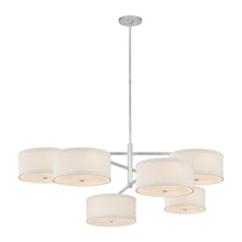 Load image into Gallery viewer, Walker LED Offset Chandelier in Burnished Silver Leaf (Grande).

