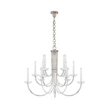 Load image into Gallery viewer, Wharton Chandelier in Polished Nickel.
