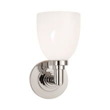 Load image into Gallery viewer, Wilton Bath Wall Light in Polished Nickel.
