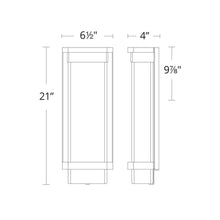 Load image into Gallery viewer, Vitrine Outdoor LED Wall Light - line drawing.
