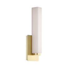 Load image into Gallery viewer, Vogue LED Bath Wall Light in Brushed Brass (15-Inch).
