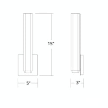 Load image into Gallery viewer, Vogue LED Bath Wall Light - line drawing.
