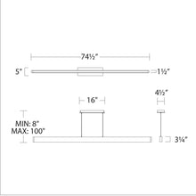 Load image into Gallery viewer, Volo LED Pendant Light - line drawing.
