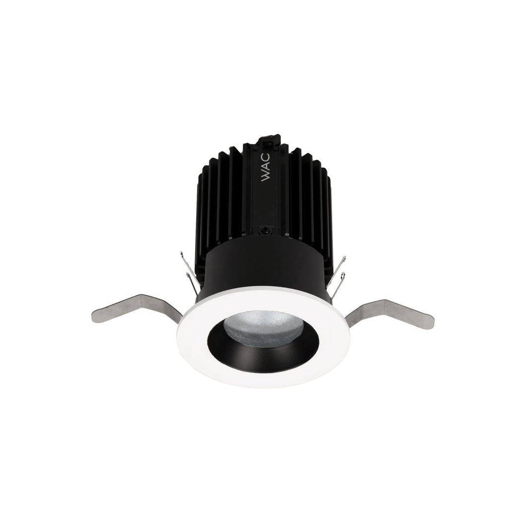 Volta 2 Inch Round Shallow Regressed LED Recessed Trim in Black.
