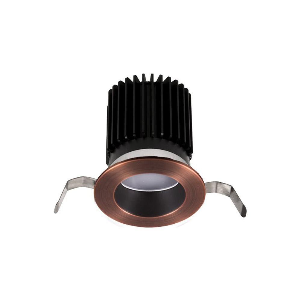 Volta 2 Inch Round Wall Wash LED Recessed Trim in Black.