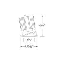 Load image into Gallery viewer, Volta 2 Inch Round Wall Wash LED Recessed Trim - line drawing.
