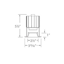 Load image into Gallery viewer, Volta 2IN Square Downlight LED Recessed Trim - line drawing.
