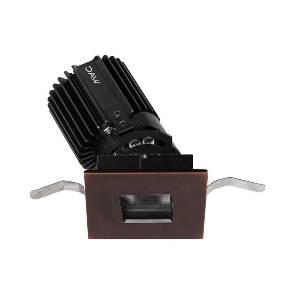 Volta 2 Inch Square Pinhold Adjustable LED Recessed Trim in Copper Bronze.