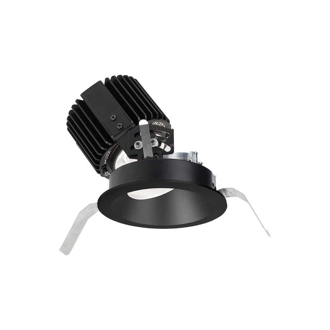 Volta 4.5 Inch Round Adjustable LED Recessed Trim in Black.