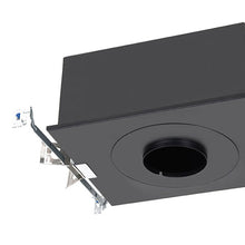 Load image into Gallery viewer, Volta 4.5 Inch Round New Construction Recessed Housing in Detail.
