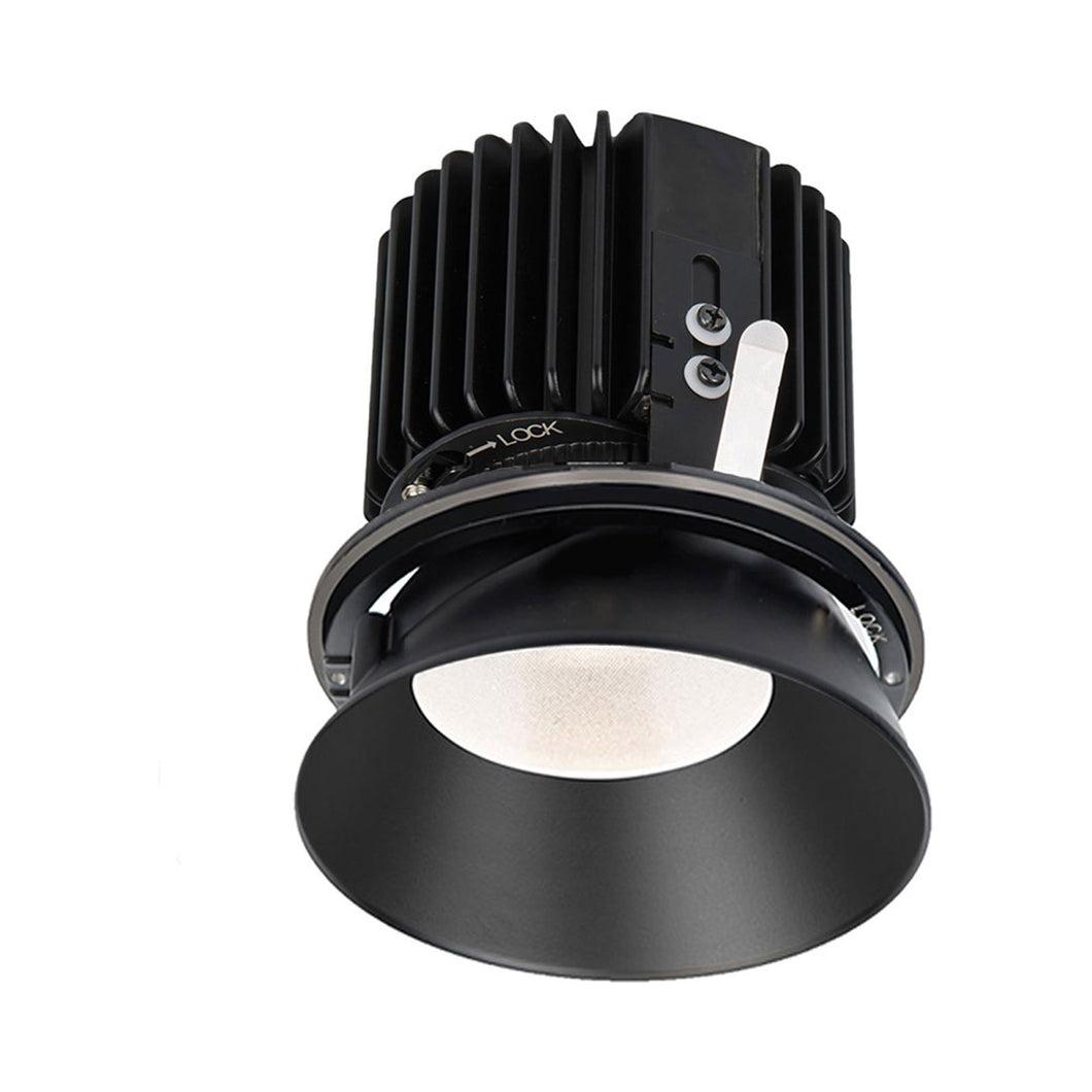 Volta 4.5 Inch Round Trimless Downlight LED Recessed Trim in Black.