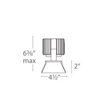 Load image into Gallery viewer, Volta 4.5 Inch Round Trimless Downlight LED Recessed Trim - line drawing.

