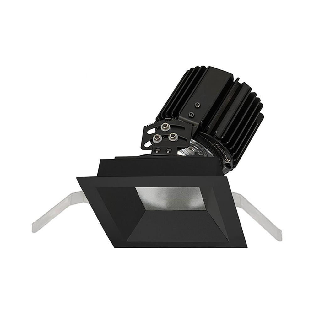 Volta 4.5 Inch Square Adjustable LED Recessed Trim in Black.