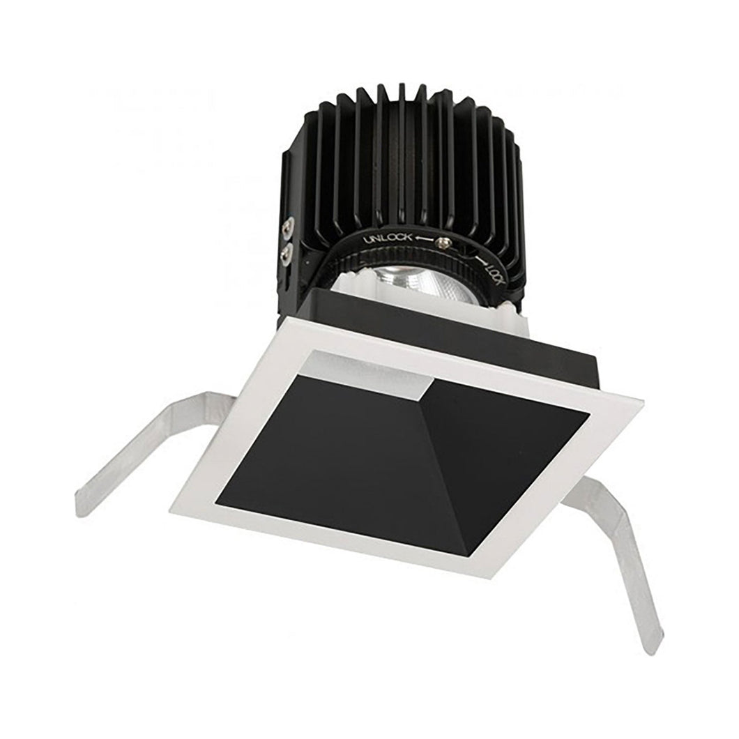Volta 4.5 Inch Square Downlight LED Recessed Trim in Black.