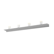 Load image into Gallery viewer, Votives™ LED Wall Light in Bright Satin Aluminum/Clear Etched Glass (48-Inch).
