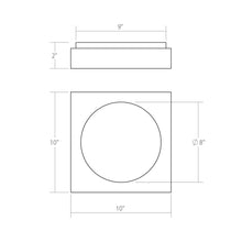 Load image into Gallery viewer, Vuoto™ LED Wall Light - line drawing.
