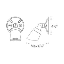 Load image into Gallery viewer, Endurance LED Spot Outdoor Wall Light - line drawing. 
