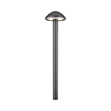 Load image into Gallery viewer, LED Landscape Interpath Light 12V in Black on Aluminum/Hemispherical (2700K).

