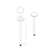 Load image into Gallery viewer, LED Landscape Interpath Light 12V - line drawing.
