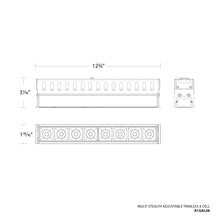 Load image into Gallery viewer, Multi Stealth Adjustable Trimless LED Recessed Light - line drawing.
