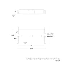 Load image into Gallery viewer, Multi Stealth New Construction Housing Adjustable - line drawing.
