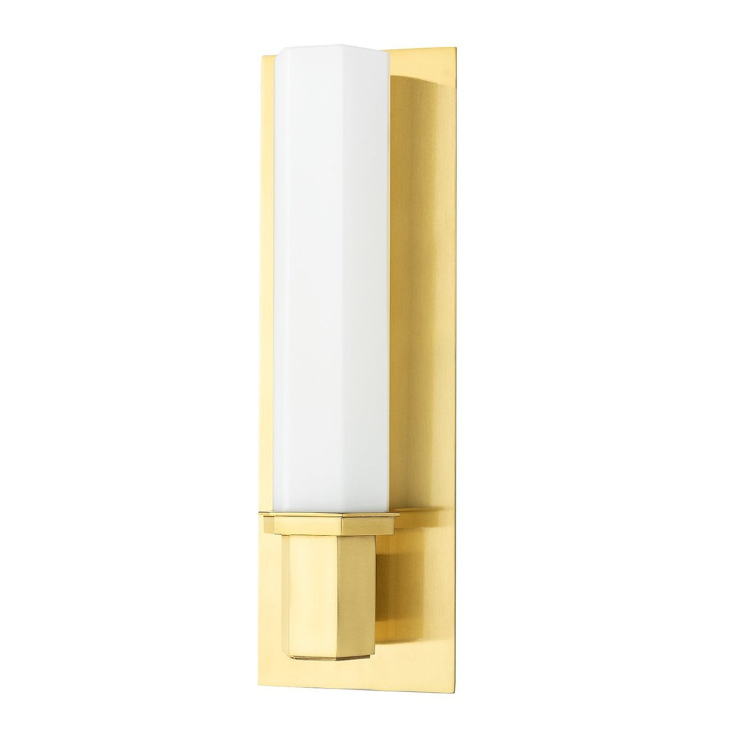 Walton Bath Wall Light in Aged Brass.