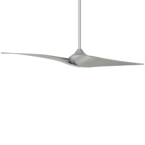 Wave II Ceiling Fan in Silver.