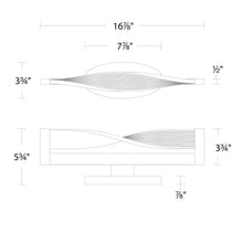 Load image into Gallery viewer, Wave LED Bath Vanity Light - line drawing.

