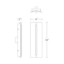 Load image into Gallery viewer, Wedge LED Bath Vanity Wall Light - line drawing.
