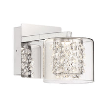 Load image into Gallery viewer, Wild Gems LED Bath Wall Light in Silver.
