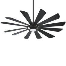 Load image into Gallery viewer, Windmolen LED Outdoor Ceiling Fan in Textured Coal / Coal Ashwood.
