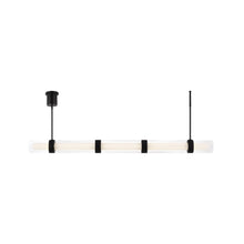 Load image into Gallery viewer, Wit LED Linear Suspension Light in 5-Glass/Black.

