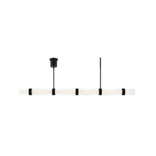 Load image into Gallery viewer, Wit LED Linear Suspension Light in 6-Glass/Black.
