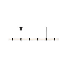 Load image into Gallery viewer, Wit LED Linear Suspension Light in 7-Glass/Black.
