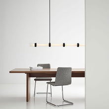 Load image into Gallery viewer, Wit LED Linear Suspension Light in office.
