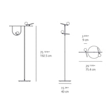 Load image into Gallery viewer, Yanzi LED Floor Lamp - line drawing.
