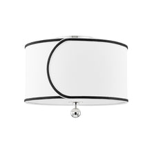 Load image into Gallery viewer, Zara 2-Light Semi-Flush Mount Ceiling Light in Polished Nickel.
