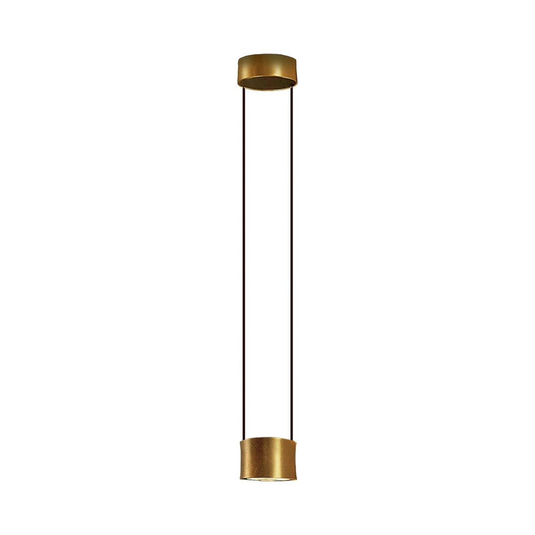 Impulse LED Pendant Light in Gold Leaf/Black.