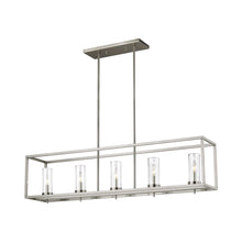 Load image into Gallery viewer, Zire Linear Pendant Light in Brushed Nickel.
