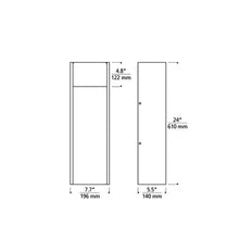 Load image into Gallery viewer, Zur 24 Outdoor LED Wall Light - line drawing.
